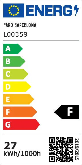 Rol plafon negro/negro LED 30W 2700K 60º etiqueta energetica - FARO Barcelona