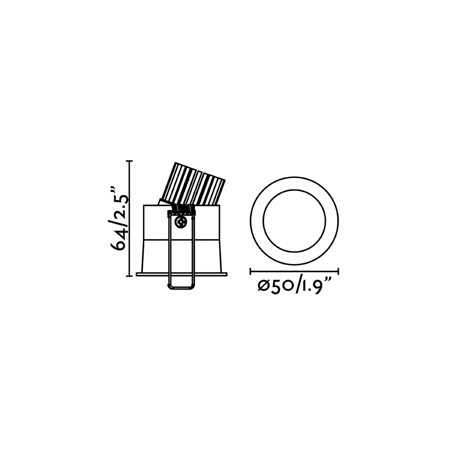FOX 50 Empotrable negro orientable 2700K ficha tecnica - FARO Barcelona