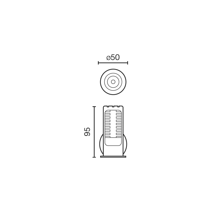 UNO downlight empotrable negro/oro 8W 11° 2700K CRI90 DALI ficha tecnica - FARO Barcelona