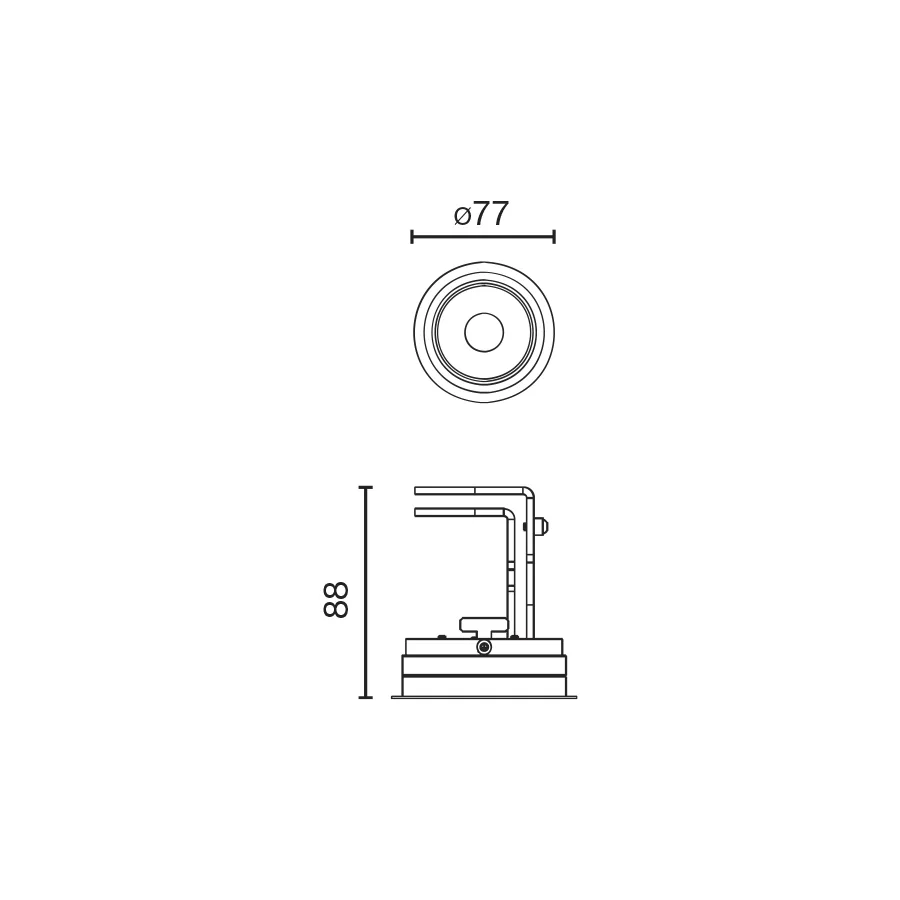 TEIDE downlight empotrable orientable blanco 10W 65° 3000K CRI97 ficha tecnica - FARO Barcelona