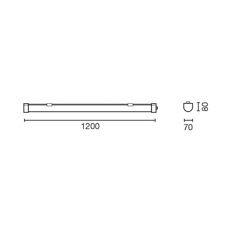 PROOFLINE estanca blanca 45W 3000K CRI80 IP65 ficha tecnica - FARO Barcelona