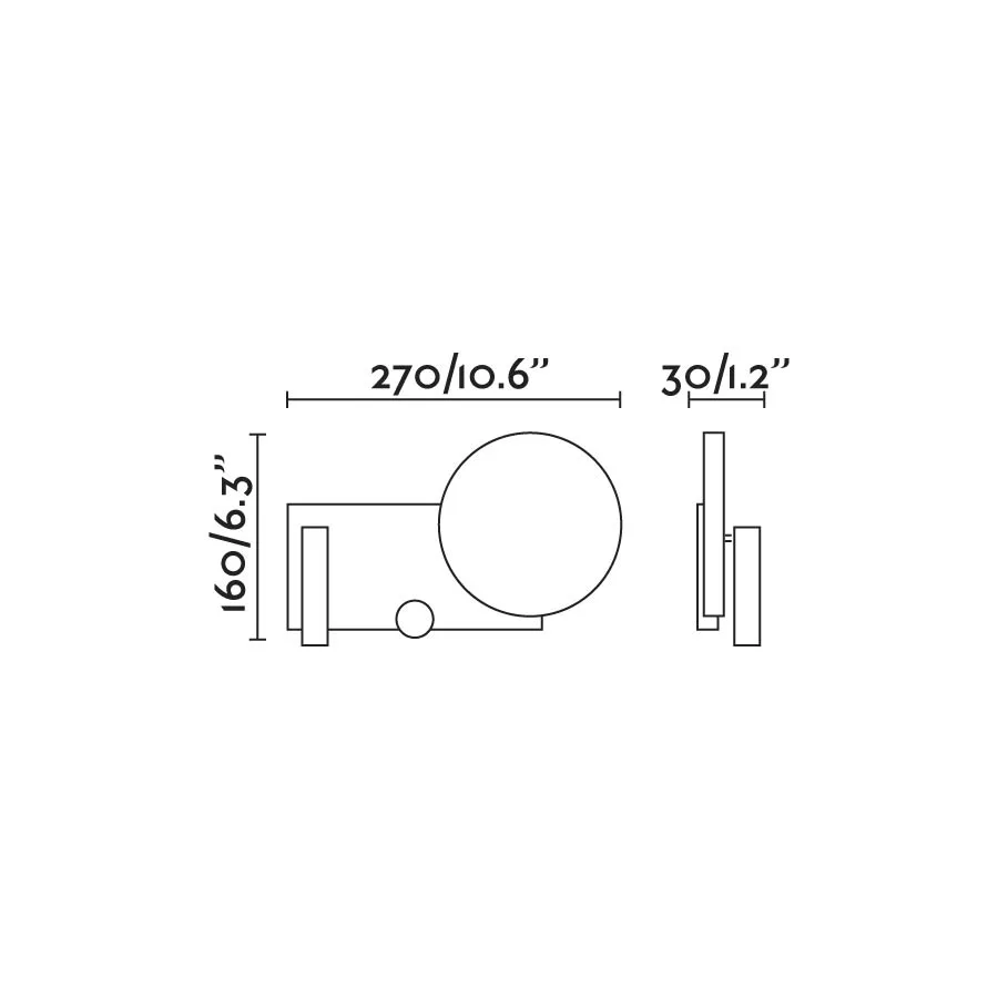 KLEE Lámpara aplique derecho gris con lector ficha tecnica - FARO Barcelona