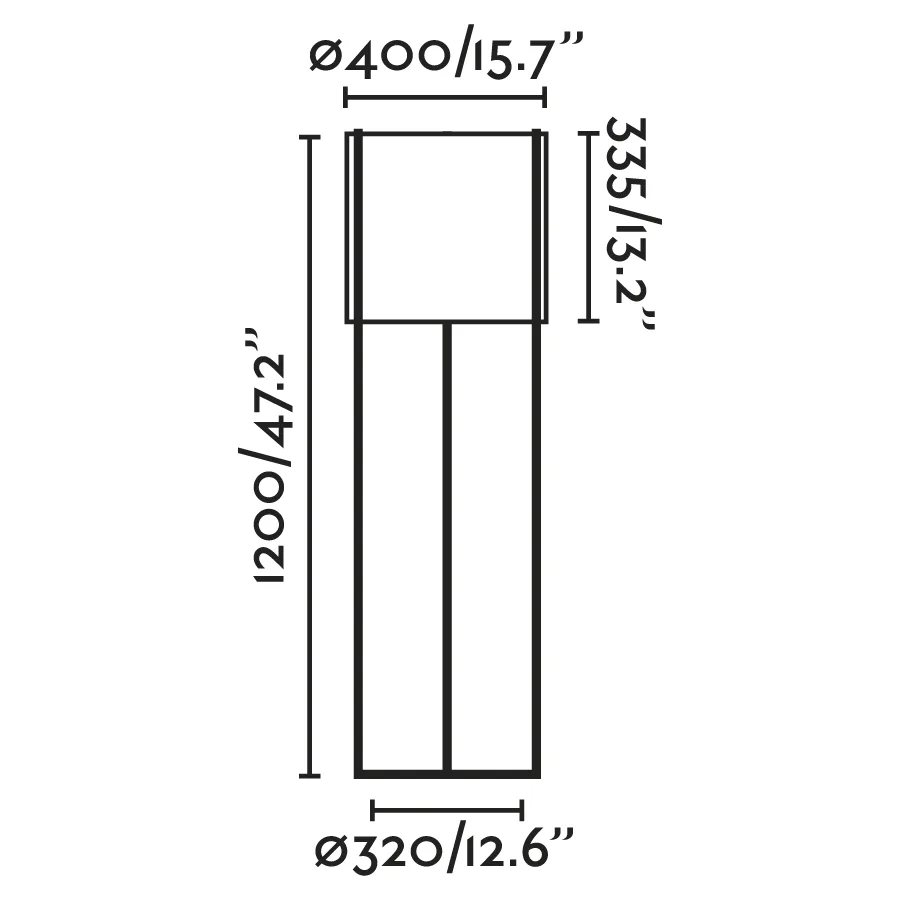 DRUM Lámpara de pie negra/gris ficha tecnica - FARO Barcelona