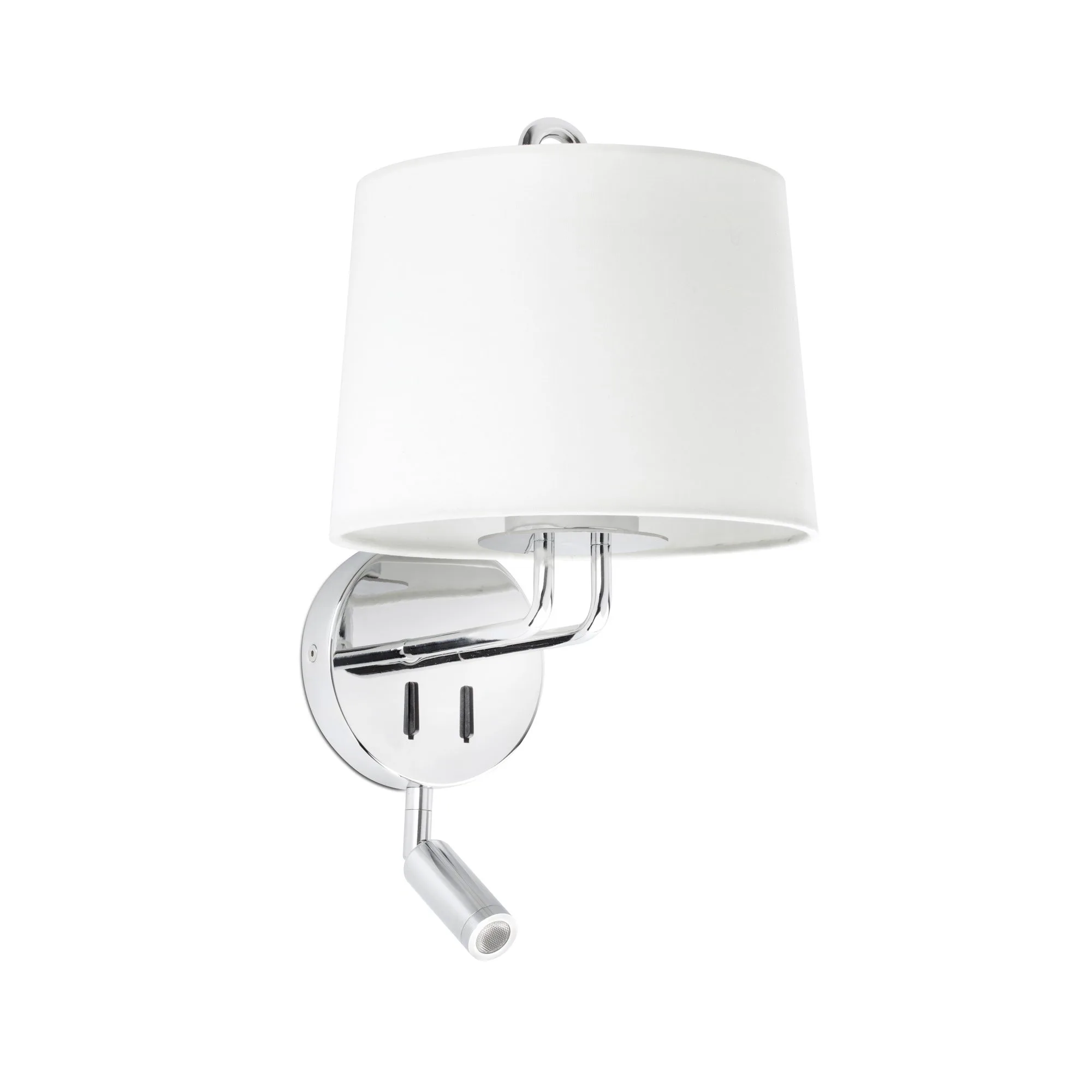 MONTREAL Lámpara aplique con lector cromo/blanca principal extra - FARO Barcelona