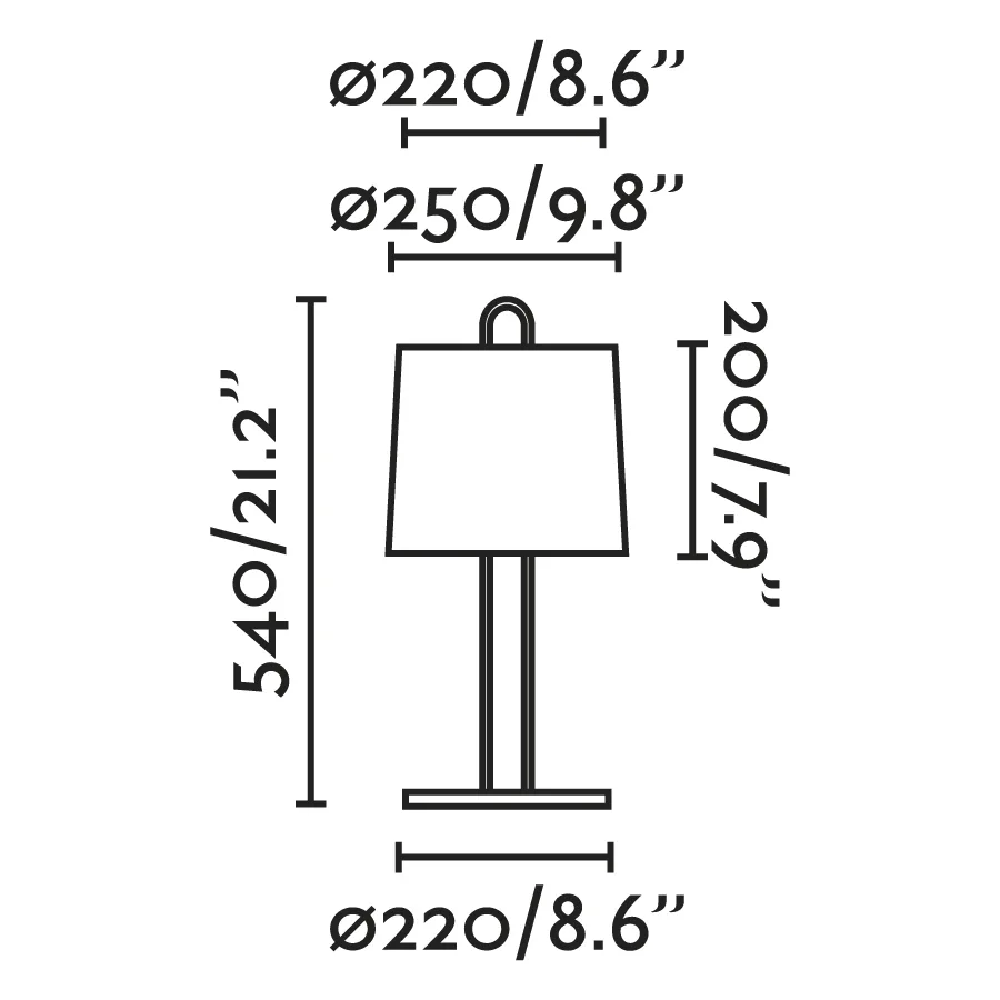 MONTREAL Lámpara sobremesa blanca/beige ficha tecnica - FARO Barcelona