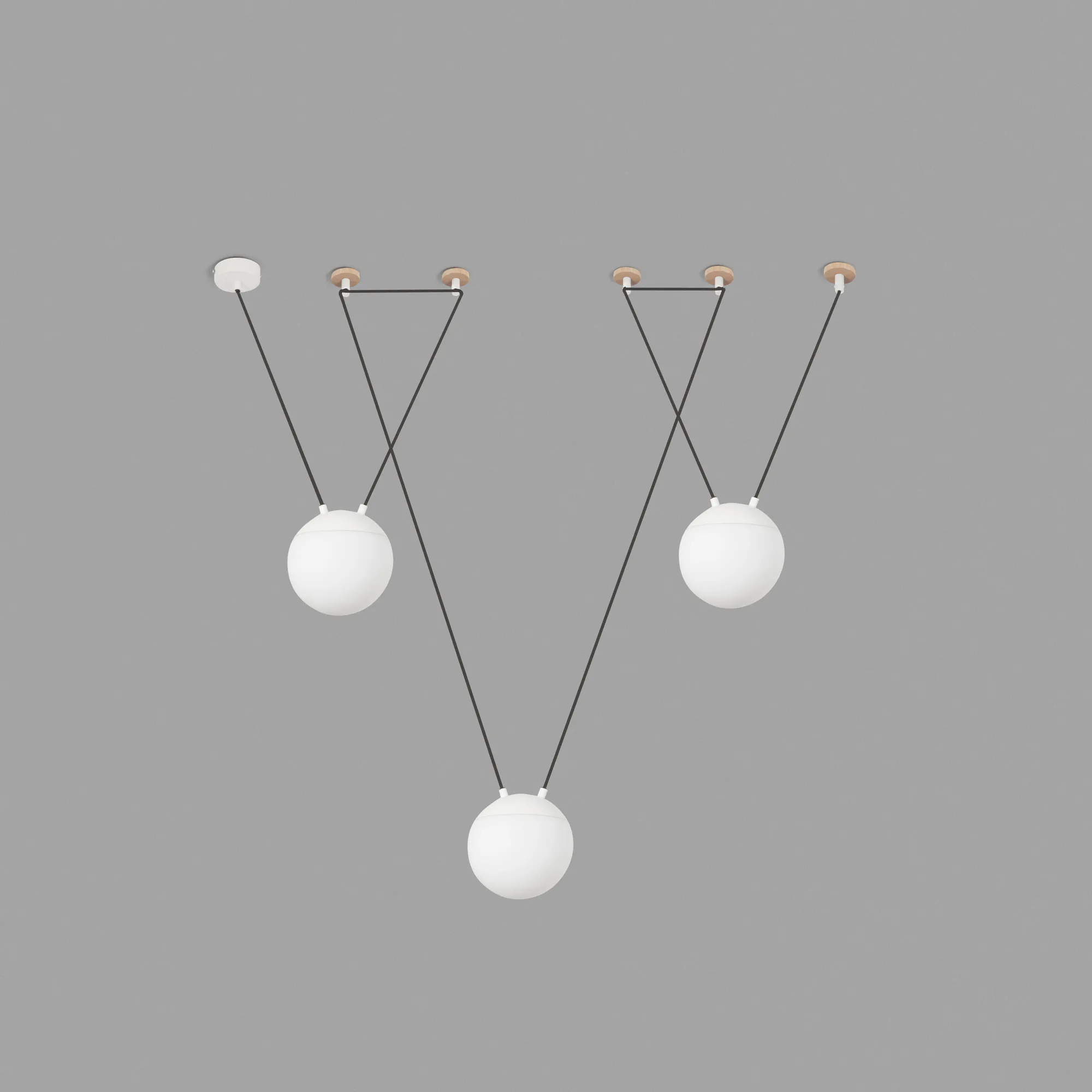 MINE GLASS SPACE 3L Colgante color blanco ambiente - FARO Barcelona