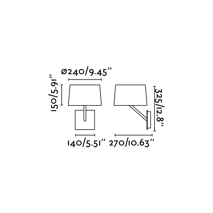 HANDY Lámpara aplique color blanco ficha tecnica - FARO Barcelona