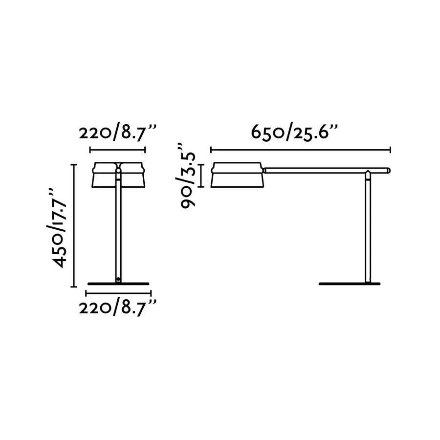 LOOP Lámpara sobremesa negra con pinza ficha tecnica - FARO Barcelona