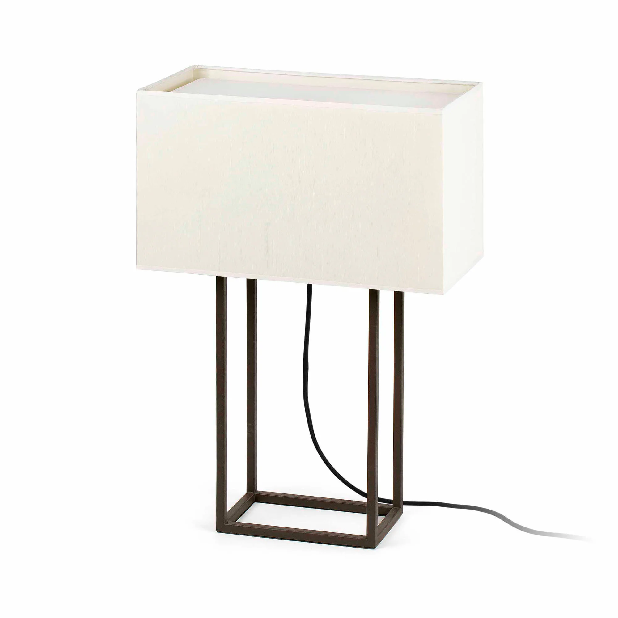 VESPER Lámpara sobremesa marrón y color beige principal extra - FARO Barcelona