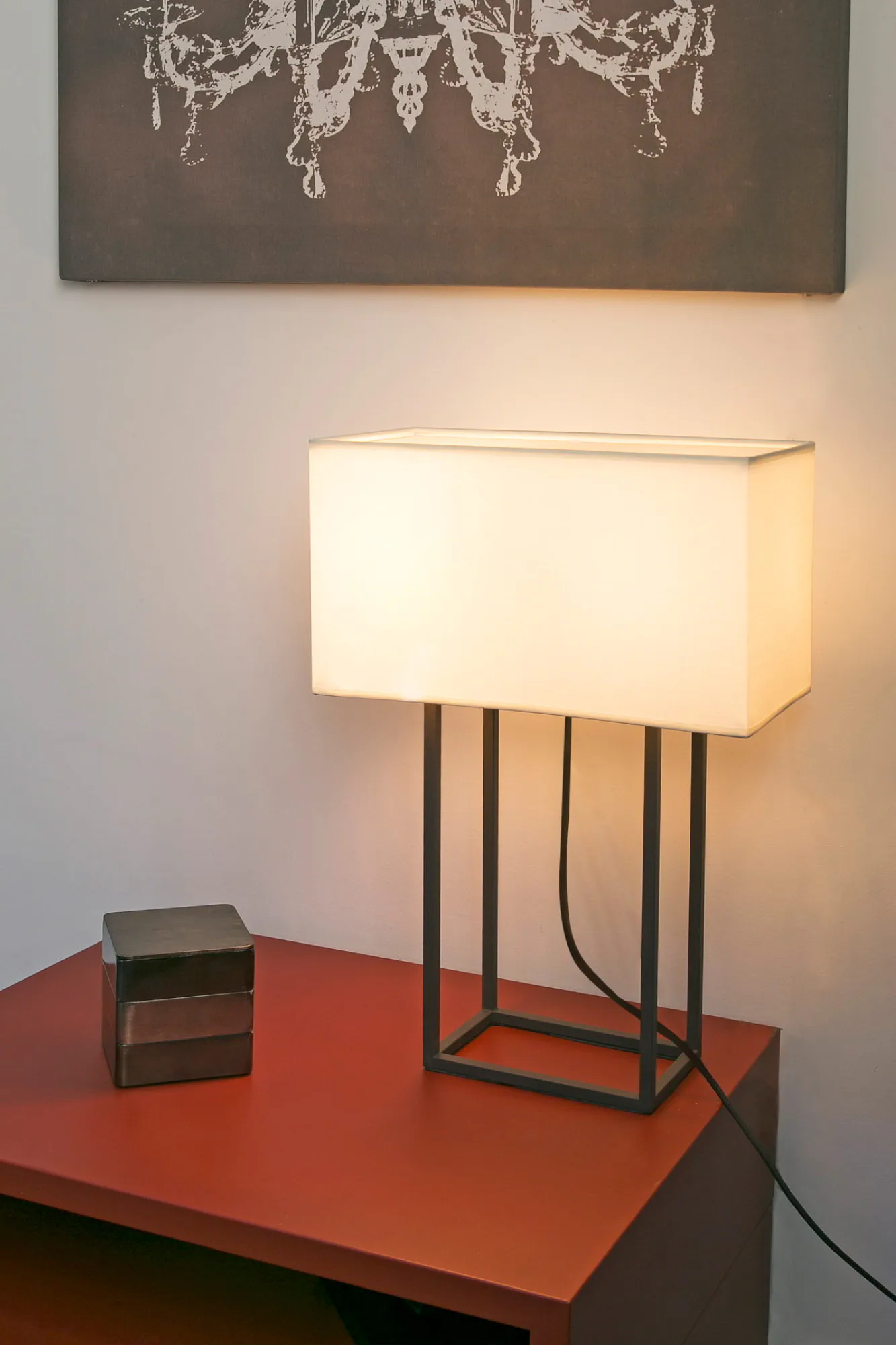 VESPER Lámpara sobremesa marrón y color beige ambiente - FARO Barcelona