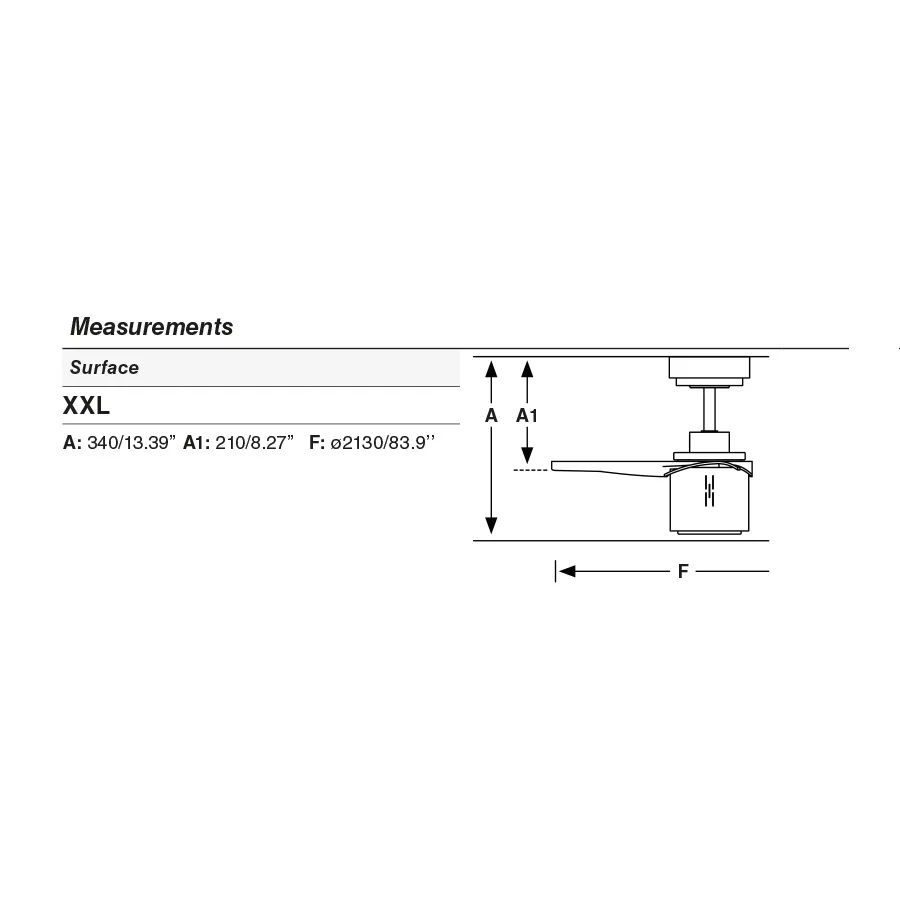 ATTOS XL LED Ventilador blanco DC ficha tecnica - FARO Barcelona