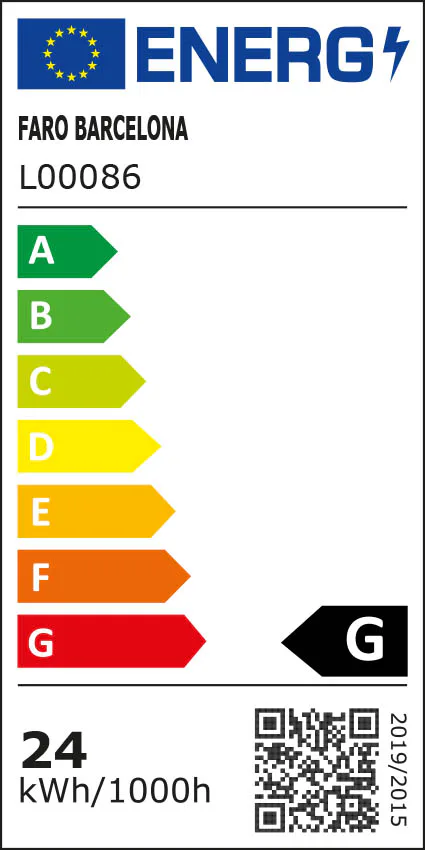 BARTH L LED Ventilador color negro etiqueta energetica - FARO Barcelona