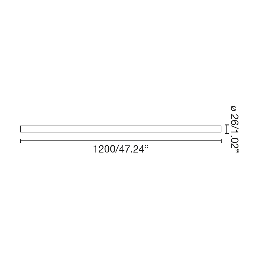 Accesorio tija 1200mm Ø26 negro universal ficha tecnica - FARO Barcelona
