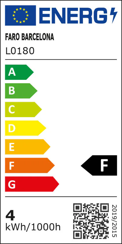 MOY Lámpara aplique/plafón color bronce etiqueta energetica - FARO Barcelona