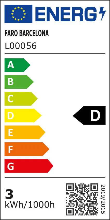 EBBA Lámpara empotrable blanca y color transparente etiqueta energetica - FARO Barcelona