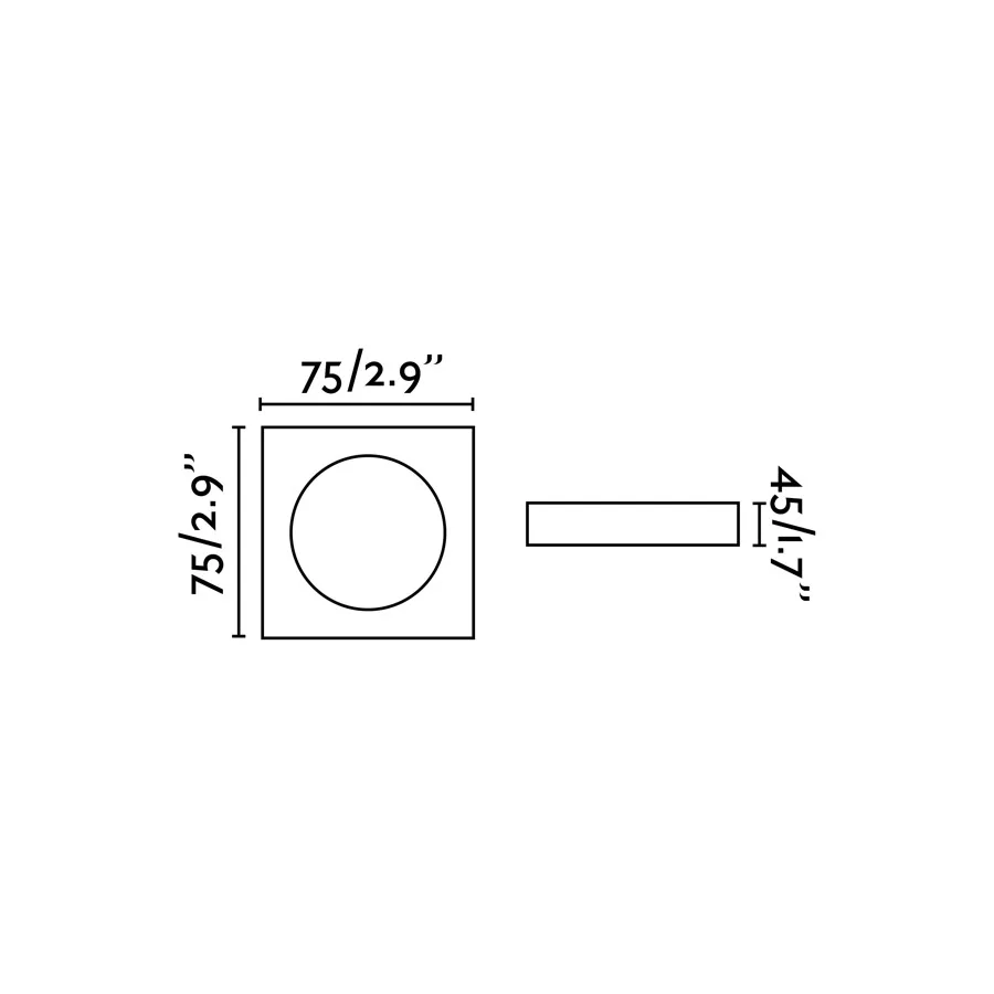 NEÓN SQ Lámpara empotrable color blanca ficha tecnica - FARO Barcelona