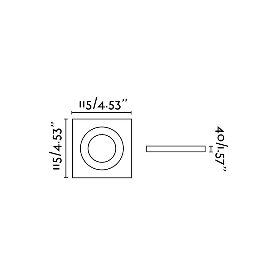 ARGON SQ Lámpara empotrable color blanca ficha tecnica - FARO Barcelona