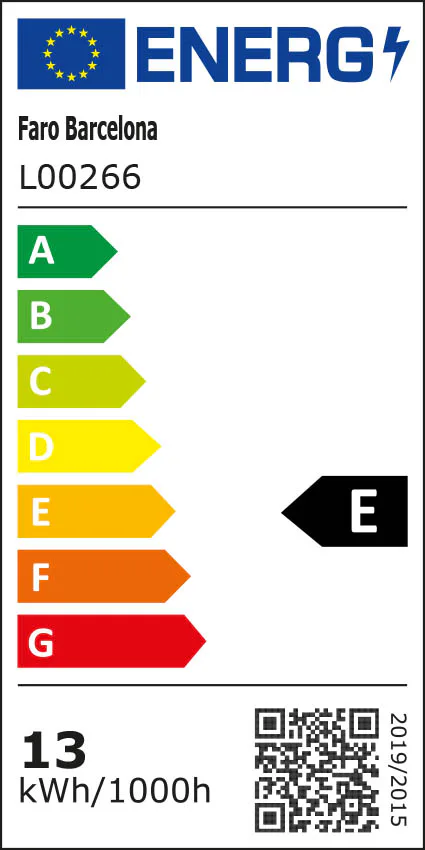 Neso negro LINE32 3000K etiqueta energetica - FARO Barcelona