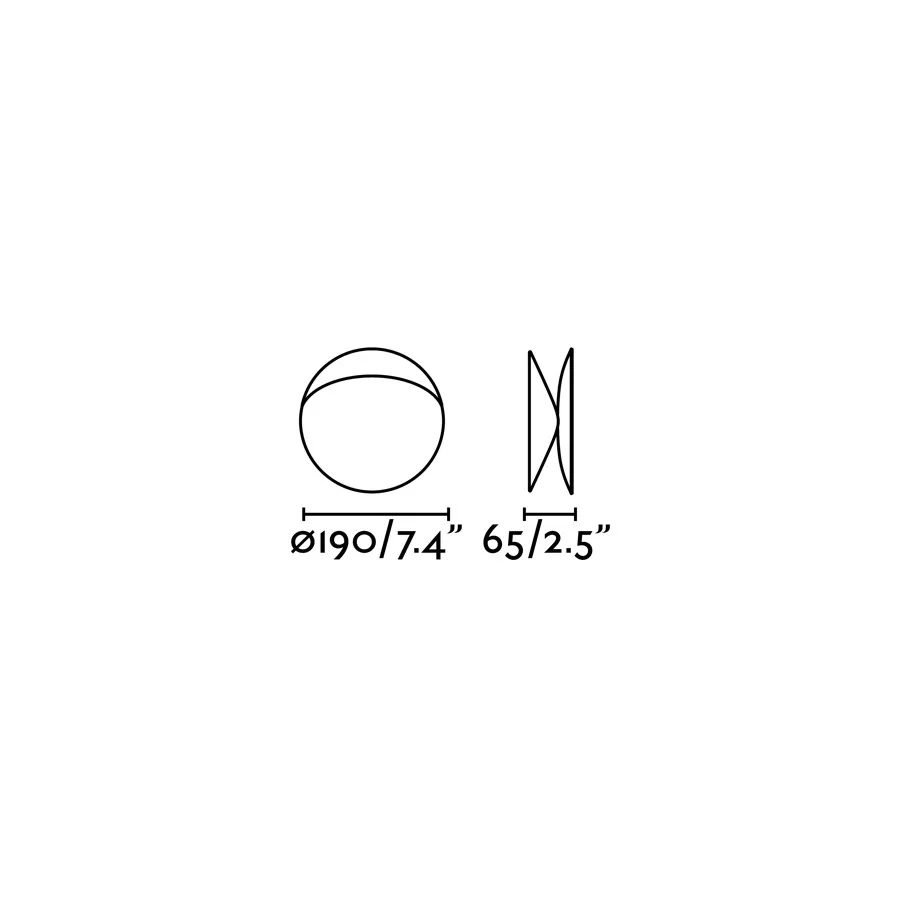 OVO 190 Lámpara aplique color blanco ficha tecnica - FARO Barcelona
