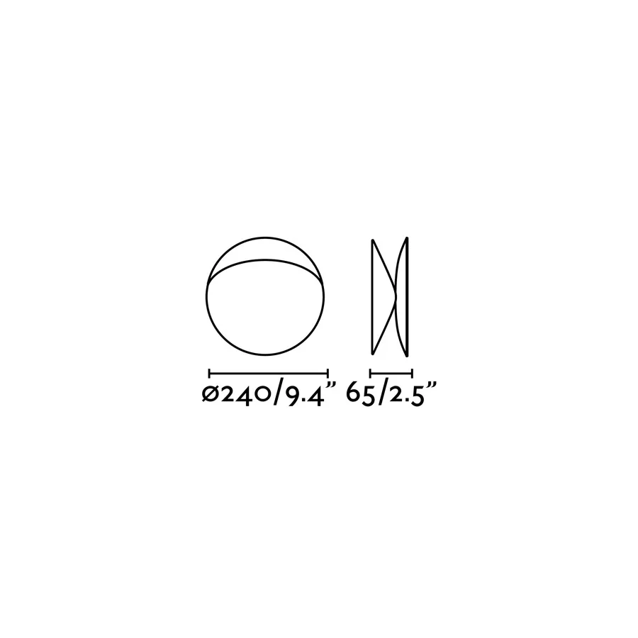 OVO 240 Lámpara aplique color blanco ficha tecnica - FARO Barcelona