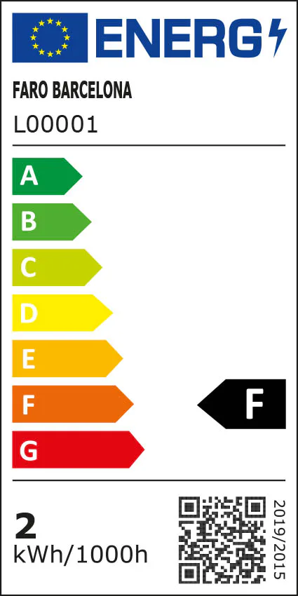 SUAU USB Lámpara aplique color blanco etiqueta energetica - FARO Barcelona