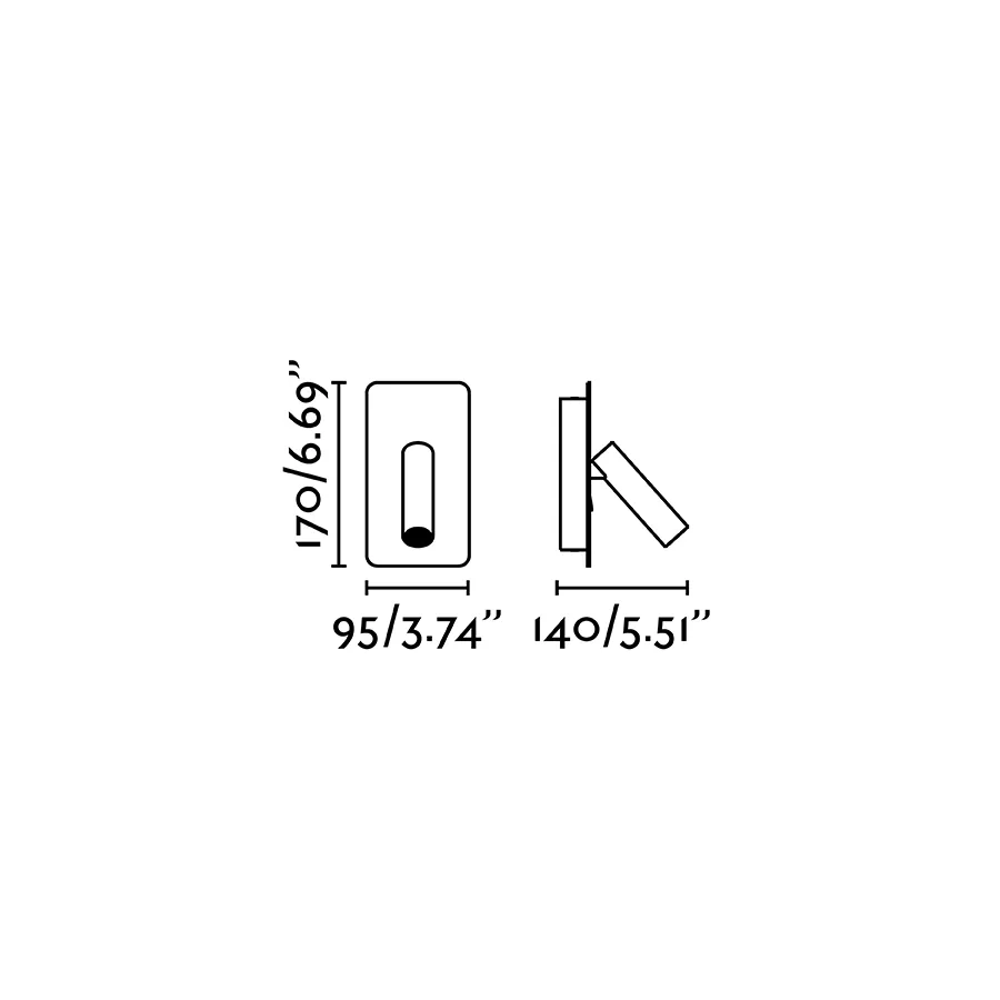 SUAU USB Lámpara aplique color blanco ficha tecnica - FARO Barcelona