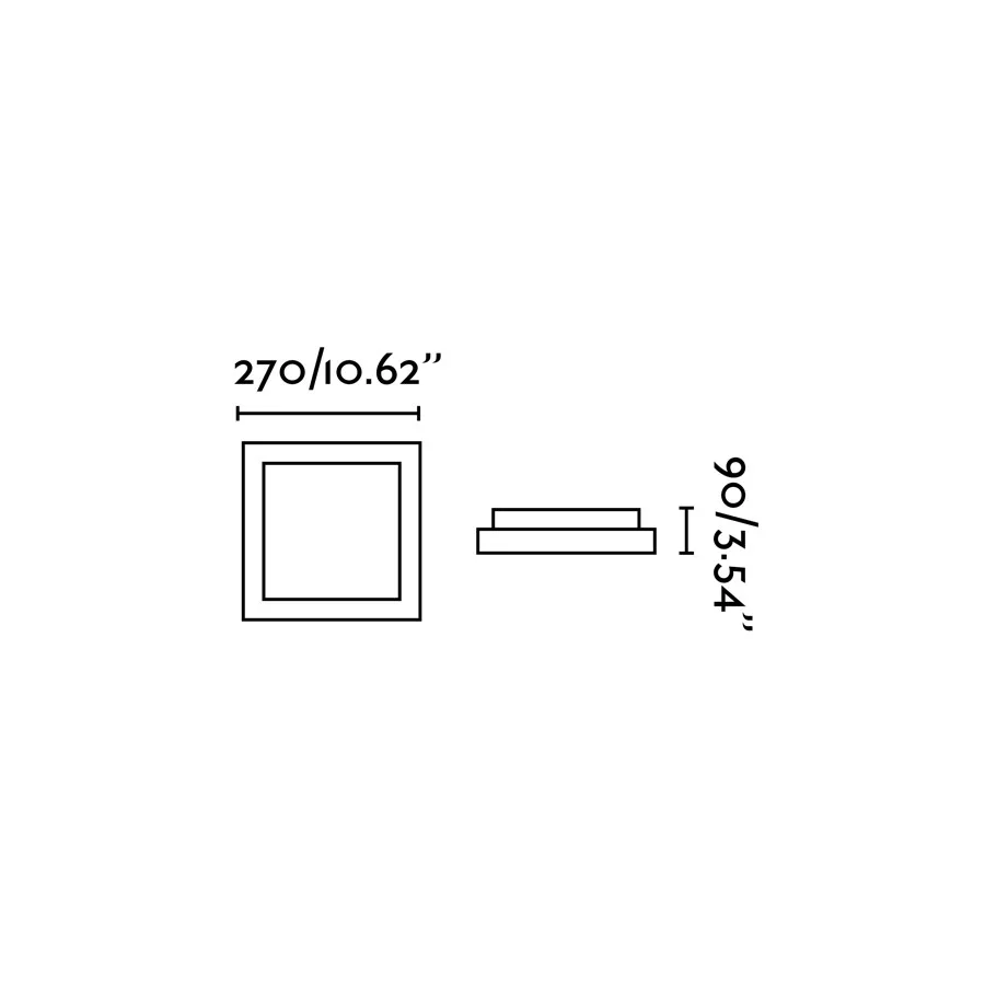 TOLA 270 Lámpara plafón color gris ficha tecnica - FARO Barcelona