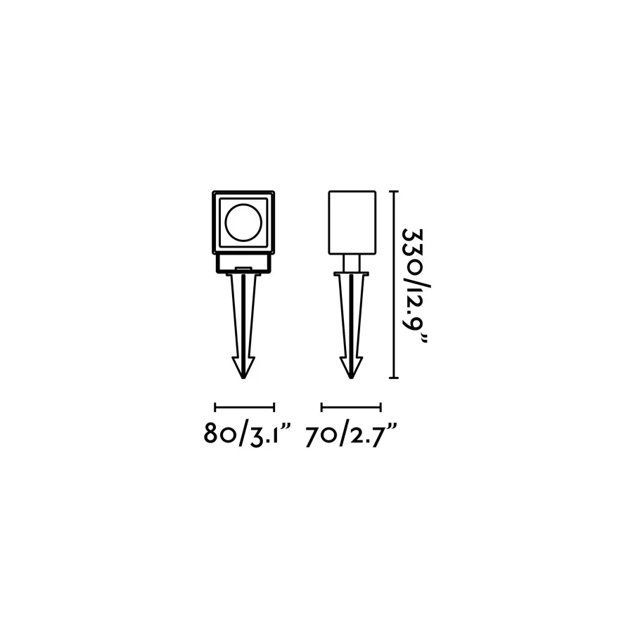 SOBEK Proyector con estaca color negro ficha tecnica - FARO Barcelona