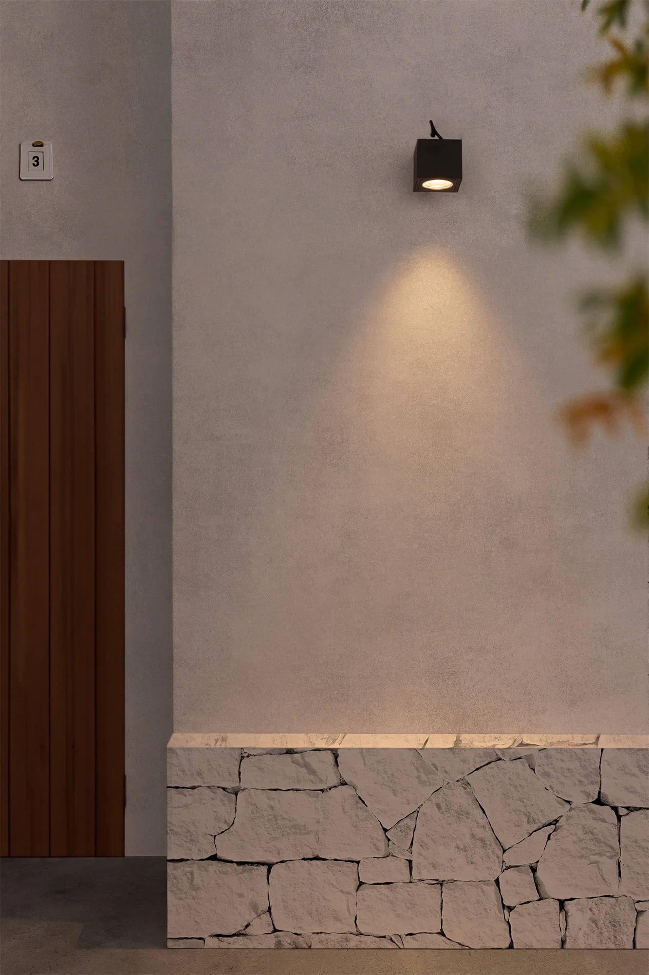 OKO Lámpara proyector color gris oscuro ambiente - FARO Barcelona