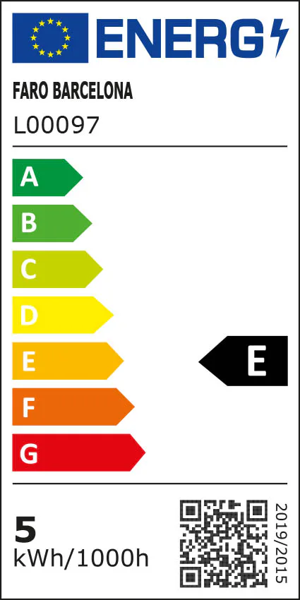 SPY 435 Lámpara baliza color gris oscuro etiqueta energetica - FARO Barcelona